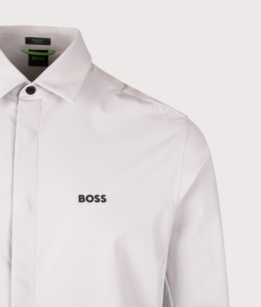 Hugo Boss Mens Relaxed Fit Urban TechDobby Overshirt